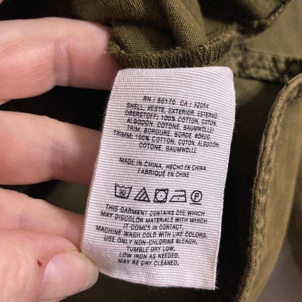 Anthropologie By Anthropologie Olive Green Military Jacket 3 Pockets Medium Fall - Picture 10 of 13